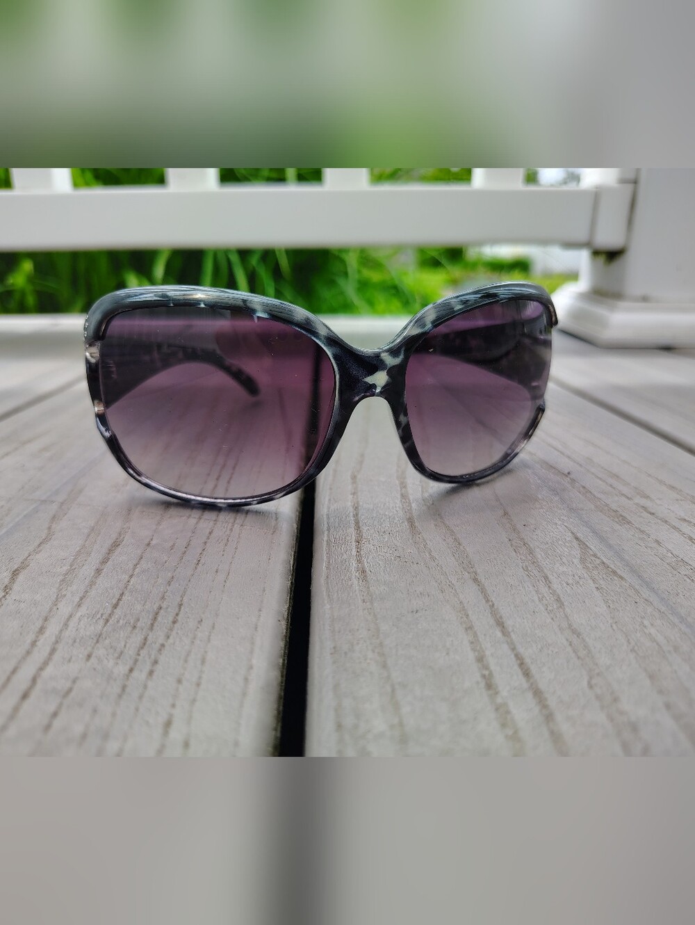 Black Marble Oversized Women's Sunglasses
